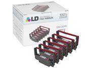 LD © Compatible 6 Pack Purple and Red POS Ribbon Cartridges for Epson ERC 30PR