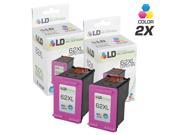 LD © Remanufactured Replacement for Hewlett Packard C2P07AN HP 62XL HY Color Ink Cartridge for HP ENVY 5640 5642 5643 5644 5646 5660 7640 7645 OfficeJ