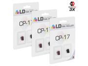 LD © Compatible Canon CP 17 Set of 3 Black and Red Printer Ribbon Cartridges