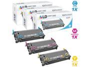 LD © Remanufactured Replacements for HP 501A 3PK Cartridges 1 Q6471A Cyan 1 Q6473A Magenta and 1 Q6472A Yellow for Color LaserJet Printers 3600 3600dn 360