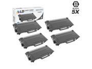 LD © Compatible Brother TN850 Set of 5 High Yield Black Toner Cartridges for Brother DCP HL and MFC Multifunction Printers