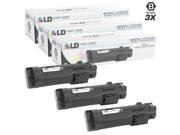 LD © Compatible Dell 593 BBOW N7DWF Set of 3 Black Toner Cartridges for Laser H625cdw H825cdw S2825cdn