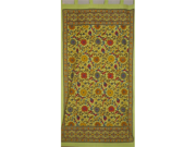 Sunflower Print Tab Top Curtain Drape Panel Cotton 44 x 88 Green