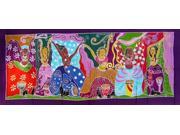 Authentic Batik Textile Art Dancing Goddesses 45 x 20