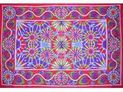 Psychedelic Tapestry Cotton Wall Hanging 86 x 60 Red