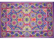 Psychedelic Tapestry Cotton Wall Hanging 86 x 60 Purple