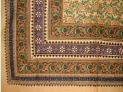 Turkish Floral Print Tapestry Cotton Spread 106 x 70 Twin Green