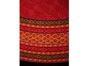 Calico Print Round Cotton Tablecloth 72 Red