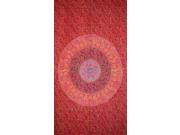 Sanganeer Block Print Curtain Drape Panel Cotton 46 x 88 Red