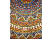 Indian Mandala Print Round Cotton Tablecloth 76 Blue