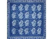 Dabu Block Print Cotton Table Napkin 18 x 18 Indigo Blue