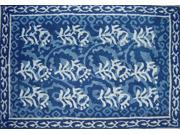 Indigo Dabu Block Print Cotton Table Placemat 19 x 13 Blue