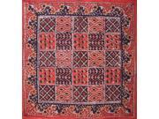 Kalamkari Block Print Cotton Table Napkin 20 x 20 Red