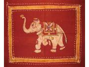 Reversible Cotton Pillow Sham Authentic Batik Elephant 30 x 24 Multi Color