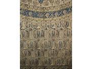 Veggie Dye Block Print Curtain Drape Panel Cotton 46 x 84 Blue