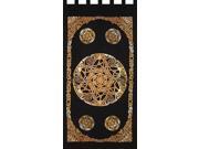 Celtic Wheel of Life Tab Top Curtain Drape Panel Cotton 44 x 88 Amber