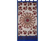 Celestial Tab Top Curtain Drape Panel Cotton 44 x 88 Blue