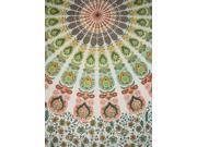 Sanganeer Tapestry Cotton Spread or Wall Hanging 88 x 58 Single White