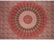 Sanganeer Tapestry Cotton Spread or Wall Hanging 86 x 56 Single Burgundy