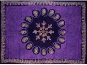 Batik Tapestry Cotton Wall Hanging or Tablecloth 90 x 60 Purple
