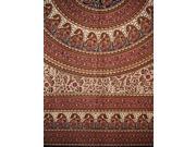 Paisley Mandala Tapestry Cotton Bedspread 90 x 87 Full Red