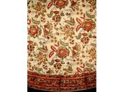 Jaipur Block Print Round Cotton Tablecloth 72 Autumn Colors