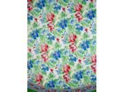 Floral Brush Round Cotton Tablecloth 72 Multi Color