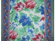 Floral Brush Print Cotton Table Runner 72 x 15 Multi Color
