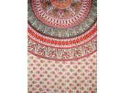 Indian Print Mandala Rectangle Cotton tablecloth 96 x 64 Red
