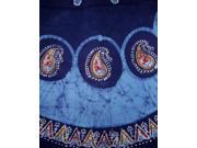 Batik Round Round Cotton Tablecloth 72 Blue