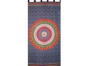 Mandala Tab Top Curtain Drape Panel Cotton 44 x 88 Multi Color