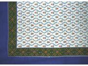 Buti Print Square Cotton Tablecloth 70 x 70 Blue
