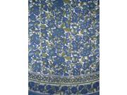 Floral Round Cotton Tablecloth 88 Blue