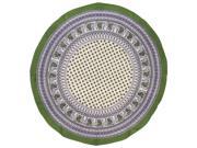 Indian Print Round Cotton tablecloth 58 Olive Green