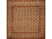 Kalamkari Block Print Square Cotton Tablecloth 78 x 78 Multi Color