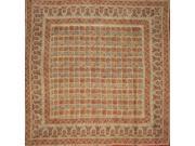 Kalamkari Block Print Square Cotton Tablecloth 78 x 78 Multi Color