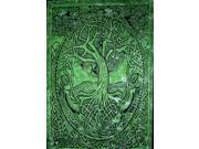 Celtic Tree of Life Tapestry Cotton Wall Hanging 80 x 58 Green