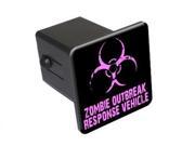 Zombie Outbreak Response Vehicle Pink 2 Tow Trailer Hitch Cover Plug Insert