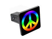 Peace Sign Rainbow 1.25 Tow Trailer Hitch Cover Plug Insert