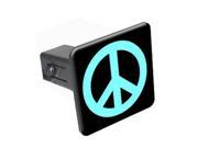 Peace Sign Light Blue 1.25 Tow Trailer Hitch Cover Plug Insert