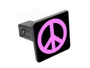 Peace Sign Pink 1.25 Tow Trailer Hitch Cover Plug Insert