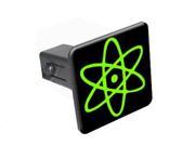 Atomic Symbol Black Green 1.25 Tow Trailer Hitch Cover Plug Insert