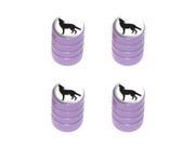 Wolf Tire Rim Valve Stem Caps Purple