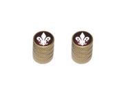 Fleur de Lis Saints Tire Rim Valve Stem Caps Motorcycle Bike Bicycle Gold