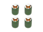 Monarch Butterfly - Tire Rim Valve Stem Caps - Green Monarch Butterfly - Tire Rim Valve Stem Caps - Green