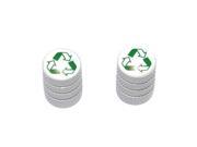 Recycle Conservation Tire Rim Valve Stem Caps Motorcycle Bike Bicycle White