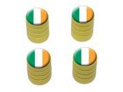 Irish Ireland Flag Tire Rim Valve Stem Caps Yellow