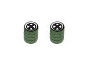 X Cross Design - Tire Rim Valve Stem Caps - Motorcycle Bike Bicycle - Green X Cross Design - Tire Rim Valve Stem Caps - Motorcycle Bike Bicycle - Green