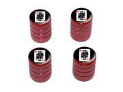 King of Hearts Playing Cards Tire Rim Valve Stem Caps Red