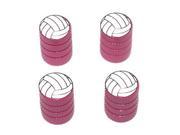 Volleyball Sport Tire Rim Valve Stem Caps Pink
